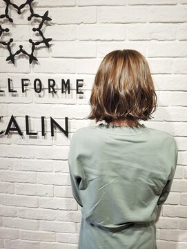 ヘア スパ ビューティー エールフォルム(HAIR SPA BEAUTY YELLFORME) 外ハネ切りっぱなしボブ