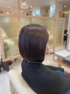 アドラーブル 長岡リップス旭岡店(adorable) 艶髪☆フェミニンボブ ×髪質改善ナチュラルベージュ