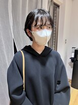 ジェノ(JENO by apish) 黒髪/グレーベージュ/レイヤーロング/前髪パーマ