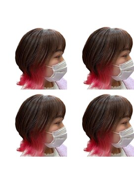 フレンズ 手稲店(friend's) インナーカラーレッド