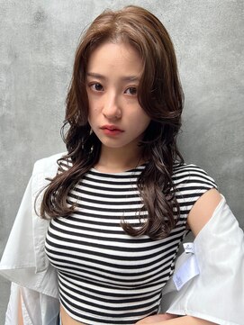 ロンド ストラーダ 心斎橋(Lond strada) 韓国前髪顔周りロング×デザインカラー[心斎橋/髪質改善]