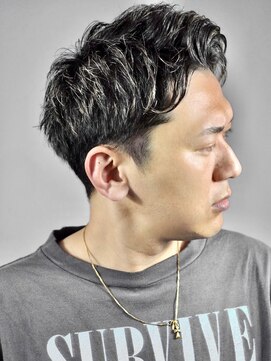 ヒロギンザ 新橋日比谷口店(HIRO GINZA) 大人ビジネスショート/マッシュパーマ/ハイライト/ウルフ/波巻き