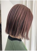切りっぱなしボブ×アンブレラカラー