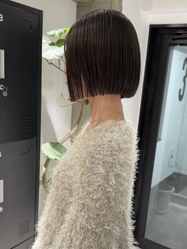 ヨーク(YOKE) 【YOKE】暗髪アッシュグレージュ艶髪大人ボブ質改善縮毛矯正