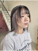 ホワイトシルバーイヤリングカラー