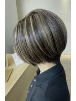 ソイア 春日井店(Soea) 白髪ぼかしハイライト　ベージュハイライトグロスカラー