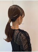ベージュカラータイトヘアアレンジ【NICA溝の口】