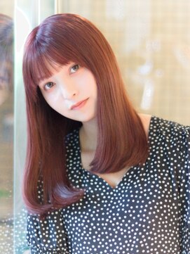 シキ(shiqui) 20代/30代/ブリーチなし/ダブルカラー/美髪ロングピンクブラウン