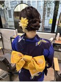 【立川CRES吉岡俊】ふんわりシニヨン　浴衣ヘアアレンジ