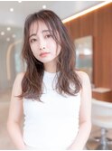 韓国風レイヤーカット髪質改善ダブルカラーミルクティーベージュ