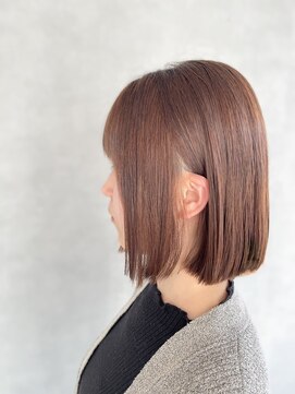 テラスプラス(テラス+) ぱっつんボブ　アプリコットブラウン