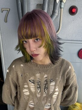 ザ オーダー(THE ORDER) ピンク×イエローのシャギシャギデザインカラー☆