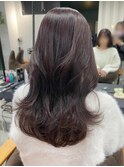 チェリーレッド レイヤーカット 春カラー くびれミディ☆