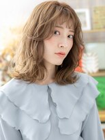 カバーヘア イヴ 戸頭店(COVER HAIR EVE)&nbsp;前髪パーマミルクティーアッシュくびれミディh3戸頭20代30代40代