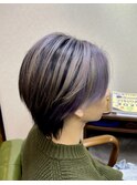 シャドールーツカラー　シルバー　メンズバレイヤージュ風
