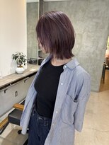 イル(ill)&nbsp;ラベンダー グレージュ ボブ ボブウルフ ミディアム 大須