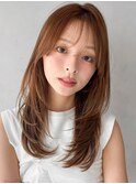 前髪フェイスフレーミングセミディ20代30代40代◎暗めカラー