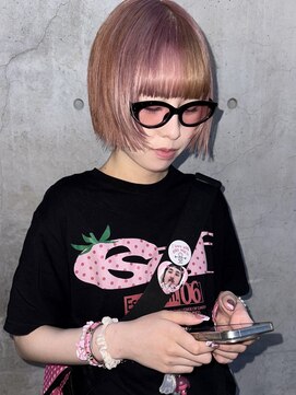 ラパンセヴェール(LA PENSEE VERT) ミニボブ × ピンクデザインカラー