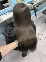 ノー バイ イオエ 西梅田(no. by ioe)&nbsp;ブリーチなしカラー/髪質改善/ミルクティーベージュ/小顔ヘア