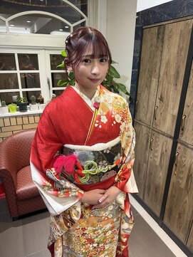 アース 高田馬場店(HAIR&MAKE EARTH) 帯結びで差がつく!360度シロウト目線でも“綺麗”な振袖着付け