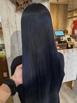 ガーデン Garden ヘアーメイク hair make ネイビーブルーカラー