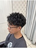 春メンズパーマ刈り上げショート×ルーズパーマ
