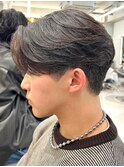 センターパートウルフショートネープ襟足あり