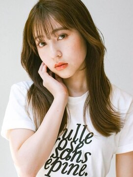 フレイムス ヘアアンドリラックス 吉川店(Frames hair&relax) 大人可愛いロング20代30代◎前髪あり透明感ベージュカラー吉川