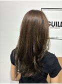 透明感カラーで大人レイヤーロング