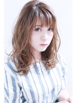 Mariabyafloat小顔バング♪ナチュラルカールの愛されセミディ