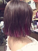 ユートピア(U topia)&nbsp;インナーカラーパープル切りっぱなしボブ【ユートピア渡邉】