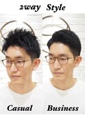 2wayスタイルツーブロックビジネス&カジュアルリバースショート