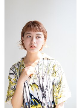 クシュ 所沢西口プロぺ通り(kusyu... ) ペールベージュセクションカラーグラデーションカラー外ハネボブ