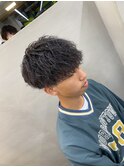波巻きパーマ