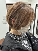 ショートボブ/.脱白髪染め/白髪ぼかし