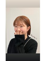 ガーランド (Garland)&nbsp;切りっぱなしロブ/マロンベージュ/前髪/原宿神宮前