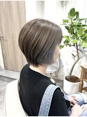 ミルクティーベージュ☆インナーカラー◇前下がり/ショートボブ