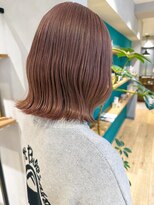 エミス バイ メルト 吉祥寺(emis by melt)&nbsp;【堀惠】ピンクベージュブラウン外ハネボブブリーチカラー吉祥寺