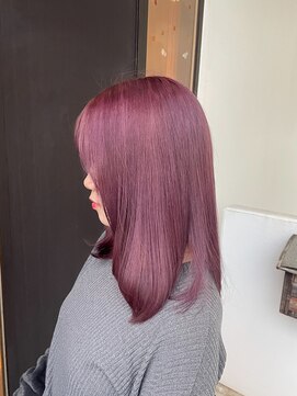 シュシュ 宜野湾店(chou chou) ピンクラベンダー/ピンクカラー/ミディアムカット/こなれミディ