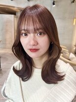 メルティカラーフェミニンロング似合わせカット韓国ブリーチなし