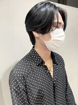 【田中杏実】ナチュラルセンターパート/メンズ黒髪ショート