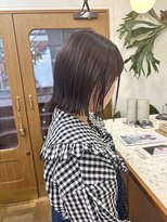 シエン 恵比寿(CIEN)&nbsp;ほんのりピンクブラウン/ブリーチなしカラー/顎下2センチボブ