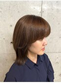 大人ミディ/レイヤーカット/ブラウンベージュ[下北沢/下北沢駅]