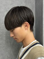 黒髪マッシュナチュラルマッシュメンズヘア韓国ツーブロック
