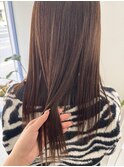 ナチュラルブラウン　ブリーチ無し　ブラウンベージュ