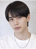 軽めマッシュフェザーカット黒髪ショート清潔感/メイキー本厚木