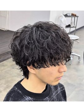 クロウ 豊川(CROW) シャドウパーマ波巻きパーマメンズパーマ