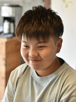 リム メンズヘア(LIM men's hair)&nbsp;夏髪フェード束感マッシュ【キッズカット倉敷メンズカット専門】