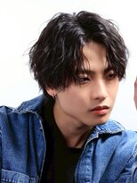ルーシー 名古屋栄(LUCEY)&nbsp;センターパートニュアンスパーマフェザーパーマ波巻きパーマ