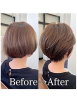 ヘアアンドアイラッシュ ココアンジェ くりえいと宗像店(Coco Ange)&nbsp;くびれショート　大人ショート